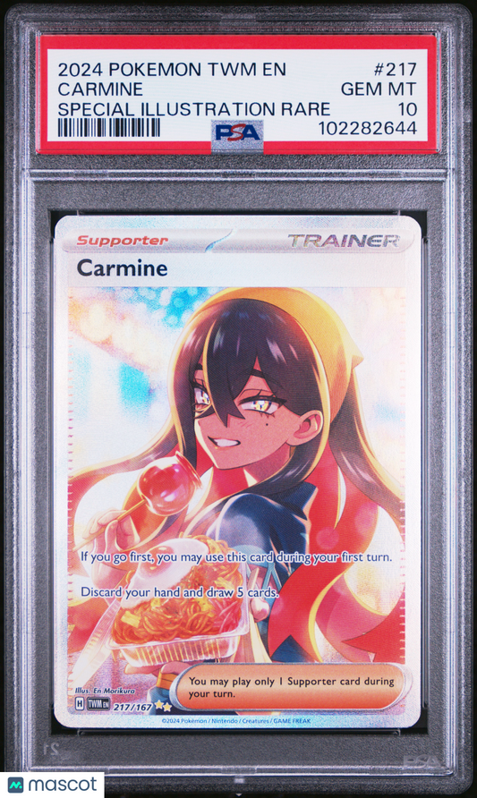 2024 Pokemon TCG Carmine Twilight Masquerade #217 PSA 10