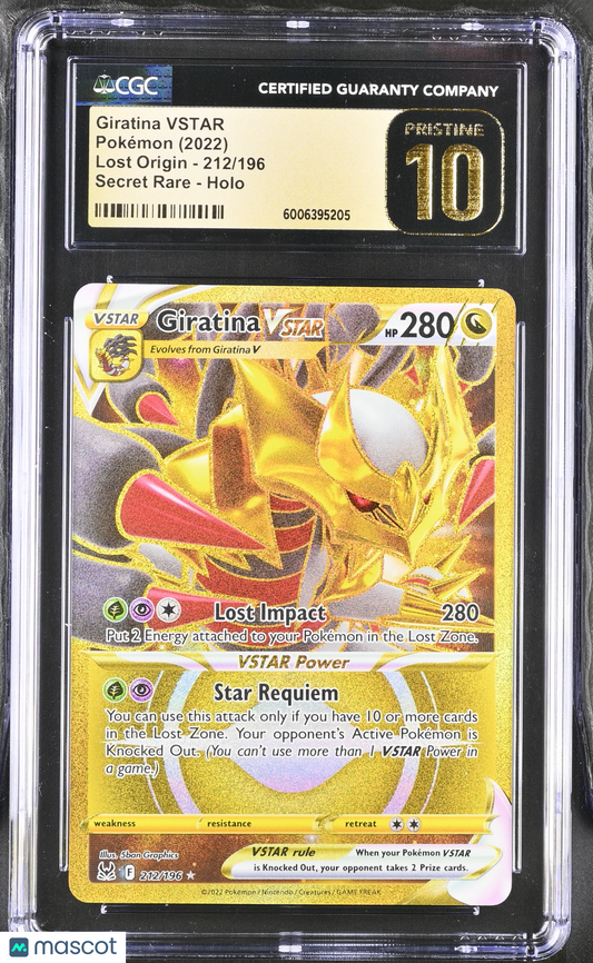 Pokémon Giratina VSTAR 2022 Pokémon Lost Origin #212/196 English CGC 10