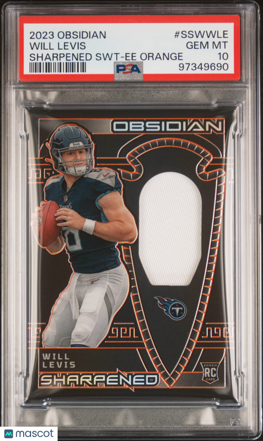 2023 Panini Obsidian Sharpened Swatches Will Levis #SSWWLE PSA 10