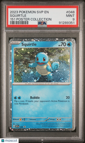 2023 Pokemon—Squirtle #048 SV Promo Cards—Holo (151 Poster Collection) PSA 9
