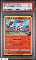 2020 Pokemon—Scorbunny On The Ball #004 Pokemon Futsal—Promo Nonholo PSA 9