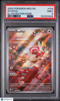 2025 Pokemon—Stufful #154 Mega Evolution—Illustration Rare PSA 9