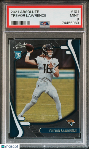 2021 Panini Absolute Football—Trevor Lawrence #101 Rookie—PSA 9
