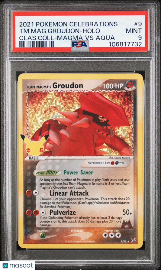 Pokemon TCG TM. Mag. Groudon  Clas.Coll-Magma VS Aqua PSA 9