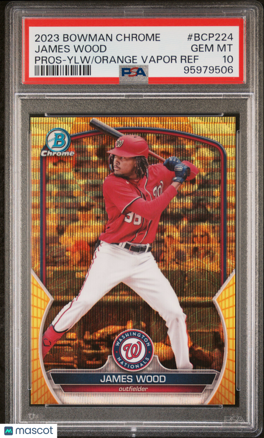 2023 Bowman Chrome Prospects Baseball James Wood /75 #BCP224 PSA 10