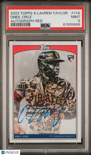 2022 Topps Lauren Taylor Autographs Baseball—Oneil Cruz #11A Red —PSA 9