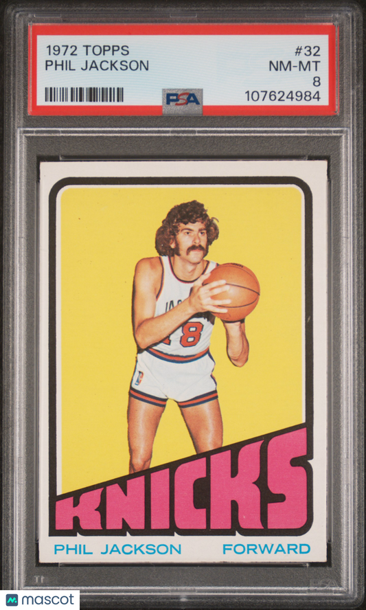 1972 Topps Basketball Phil Jackson #32 PSA 8