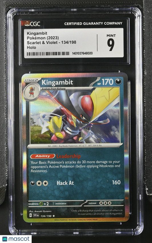 Kingambit 2023 Pokemon Scarlet & Violet #134/198 CGC 9