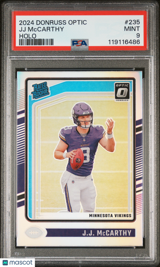 2024 Panini Donruss Optic JJ Mccarthy #235 Holo PSA 9