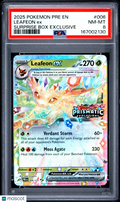 2025 Pokemon—Leafeon ex (PRE Stamp) #006/131 Surprise Box Exclusive—RR PSA 8