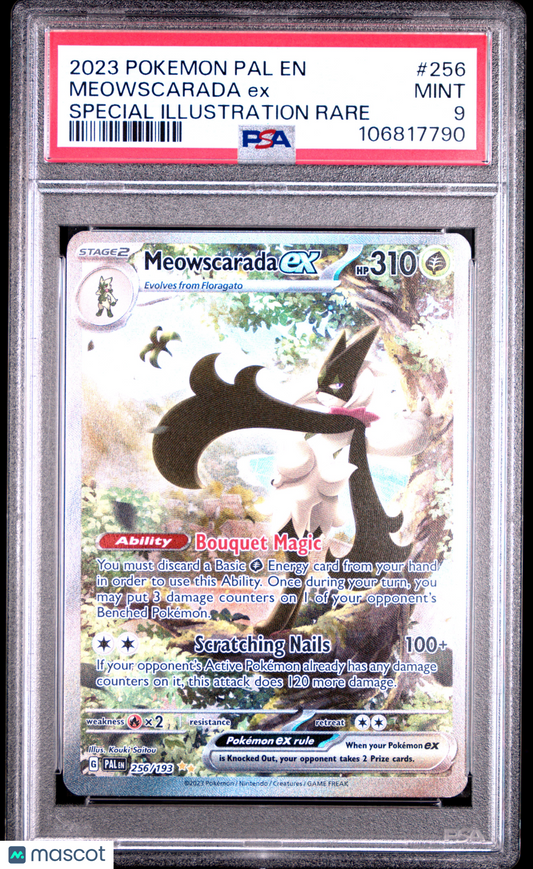2023 Pokemon TCG Meowscarada EX Paldea Evolved #256 PSA 9