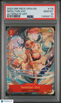2023 One Piece—Nefeltari Vivi (Alternate Art) #OP04-118—Secret Rare Foil PSA 10