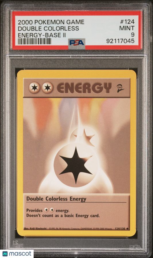2000 Pokemon Double Colorless Energy Base Set 2 #124 PSA 9