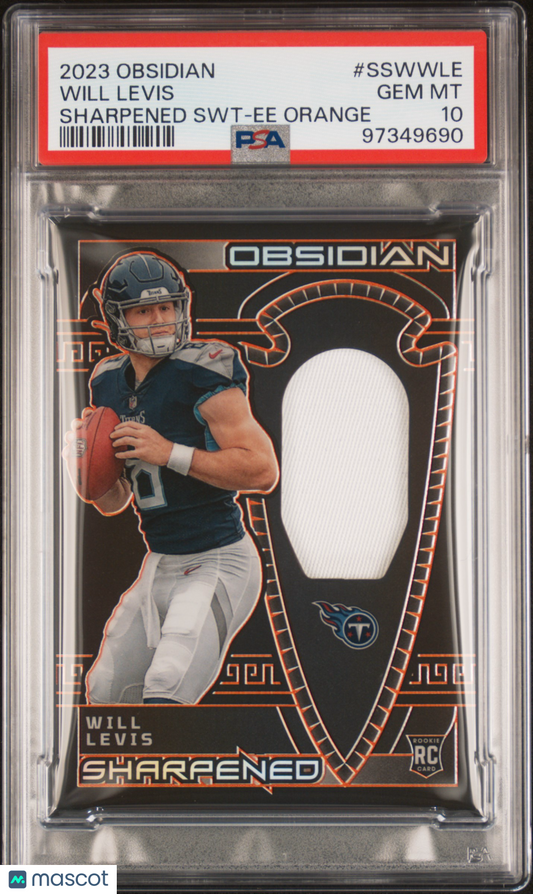 2023 Panini Obsidian Football Will Levis SWT EE Orange #SSWWLE PSA 10