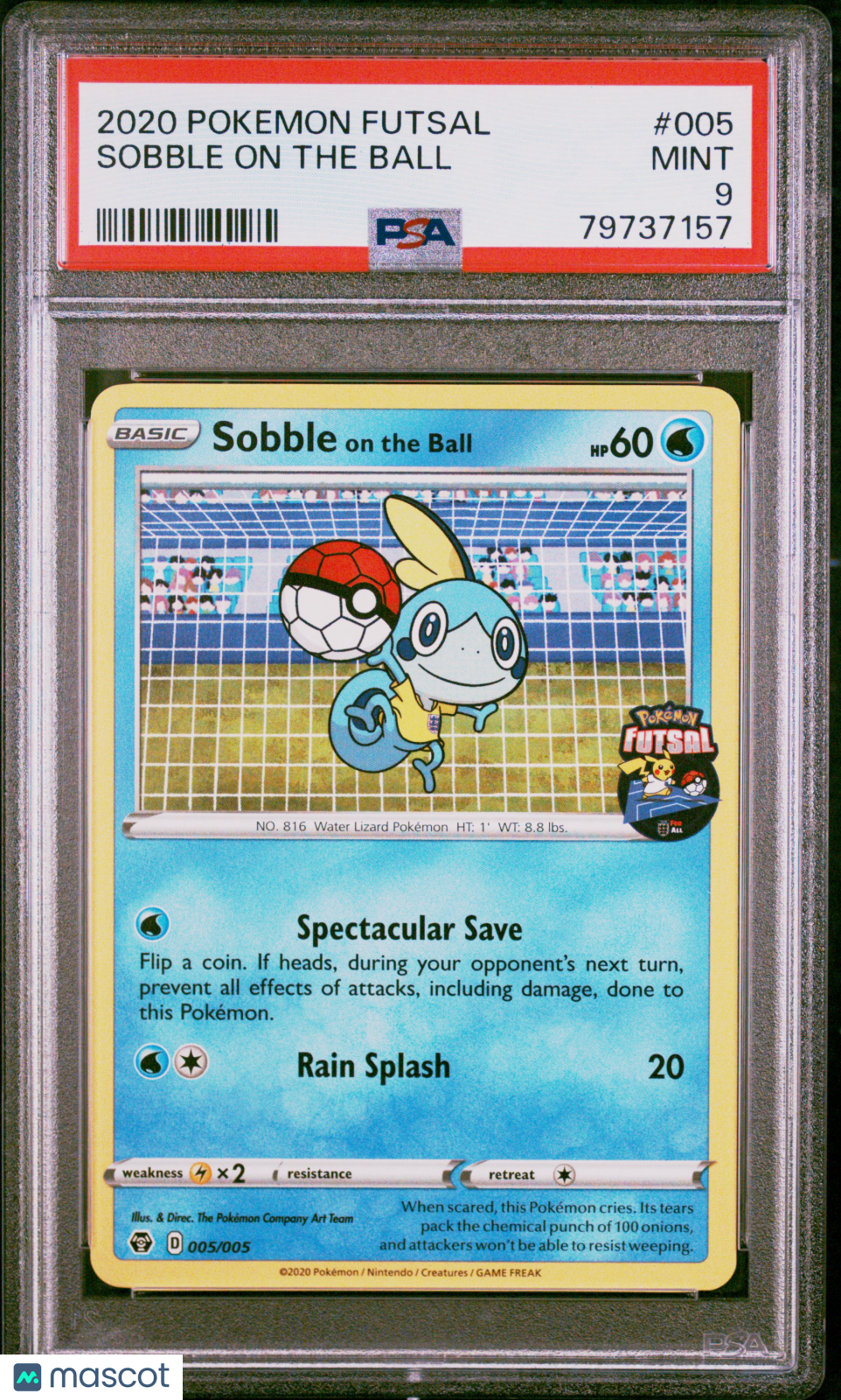 2020 Pokémon TCG—Sobble On The Ball #005 Futsal—Promo Regular PSA 9