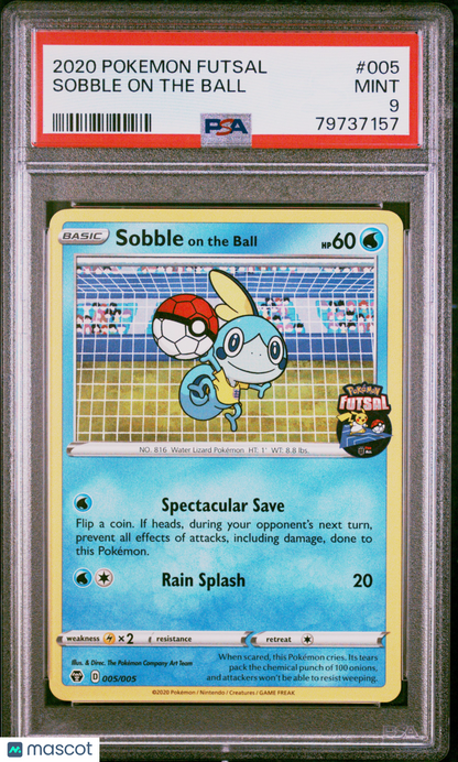 2020 Pokémon TCG—Sobble On The Ball #005 Futsal—Promo Regular PSA 9