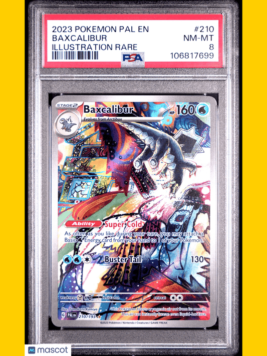 2023 Pokemon TCG Baxcalibur Paldea Evolved #210 PSA 8