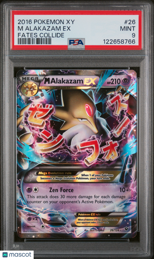 2016 Pokemon M Alakazam EX Fates Collide #26 Fates Collide PSA 9