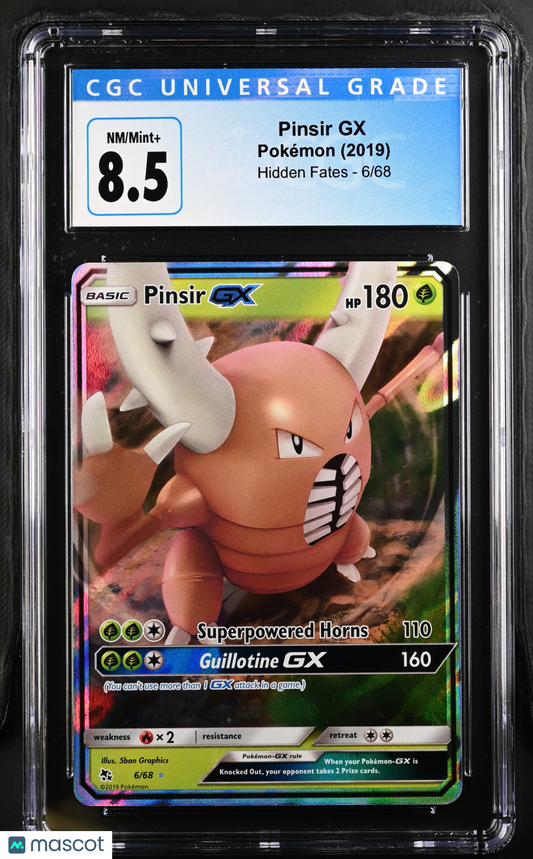Pinsir GX 2019 Pokemon Hidden Fates #6/68 CGC 8.5
