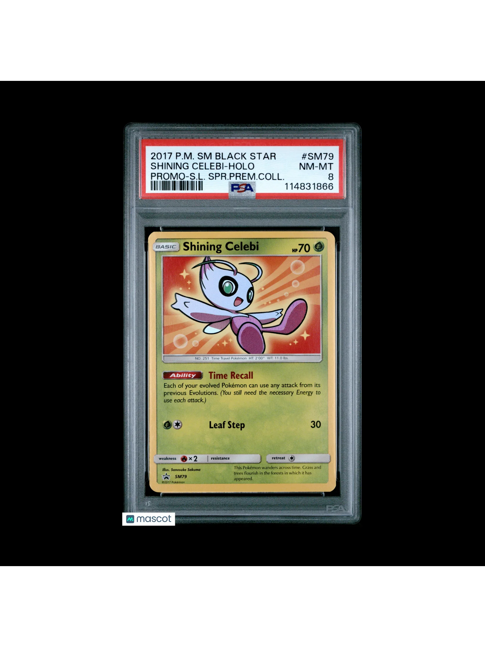 2017 Pokemon SM Shining Celebi Black Star Promos #SM79 PSA 8 - Papa Joey's Collectibles