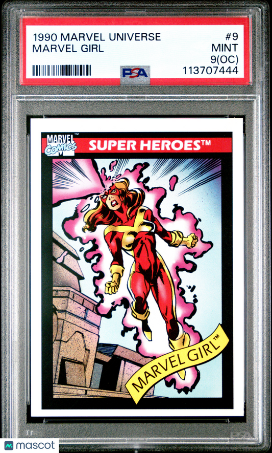 1990 Marvel Universe N/A Marvel Girl #9 Oc PSA 9