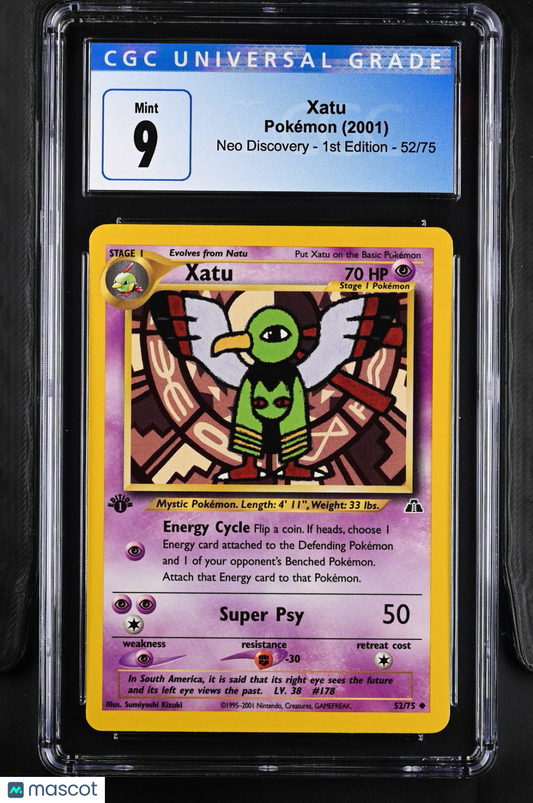 Xatu 2001 Pokémon Neo Discovery - 1st Ed. #52/75 CGC 9