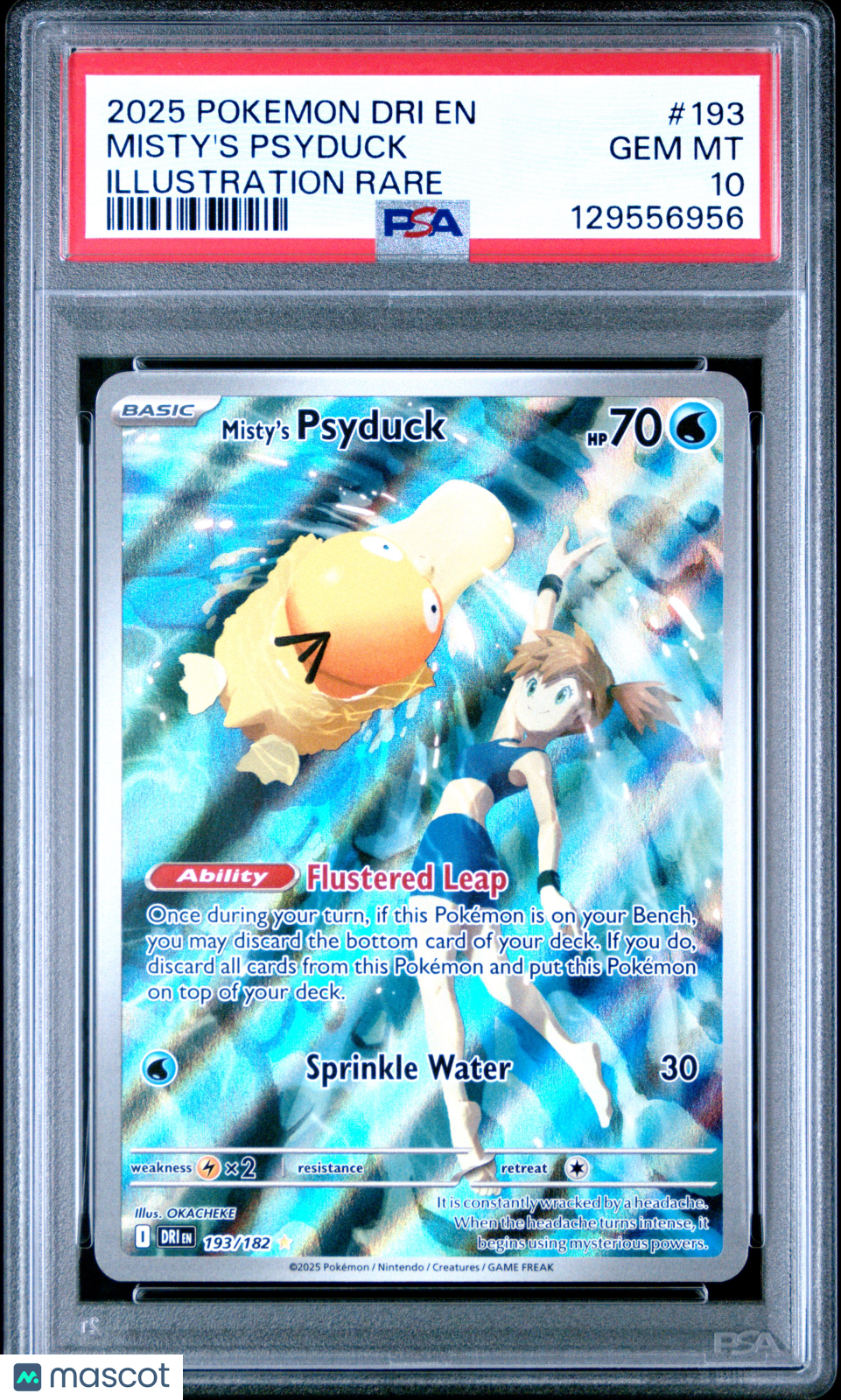 2025 Pokemon—Misty's Psyduck #193/165 Destined Rivals—Illustration Rare PSA 10