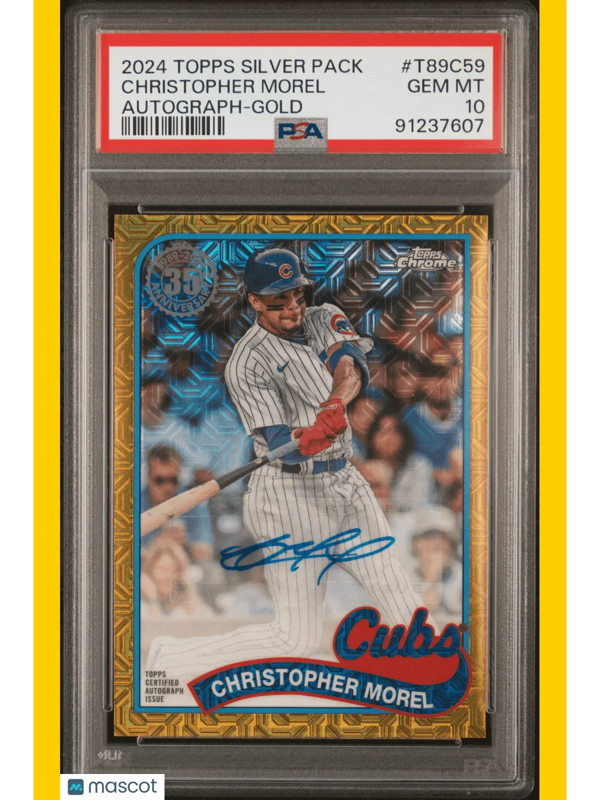 2024 Topps Chrome Baseball Christopher Morel Autograph /50 #T89C59 PSA 10 - Papa Joey's Collectibles