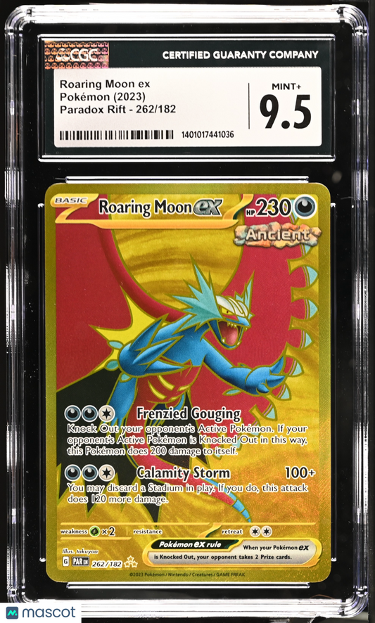 Pokémon Roaring Moon ex 2023 Pokémon Paradox Rift #262/182 English CGC 9.5