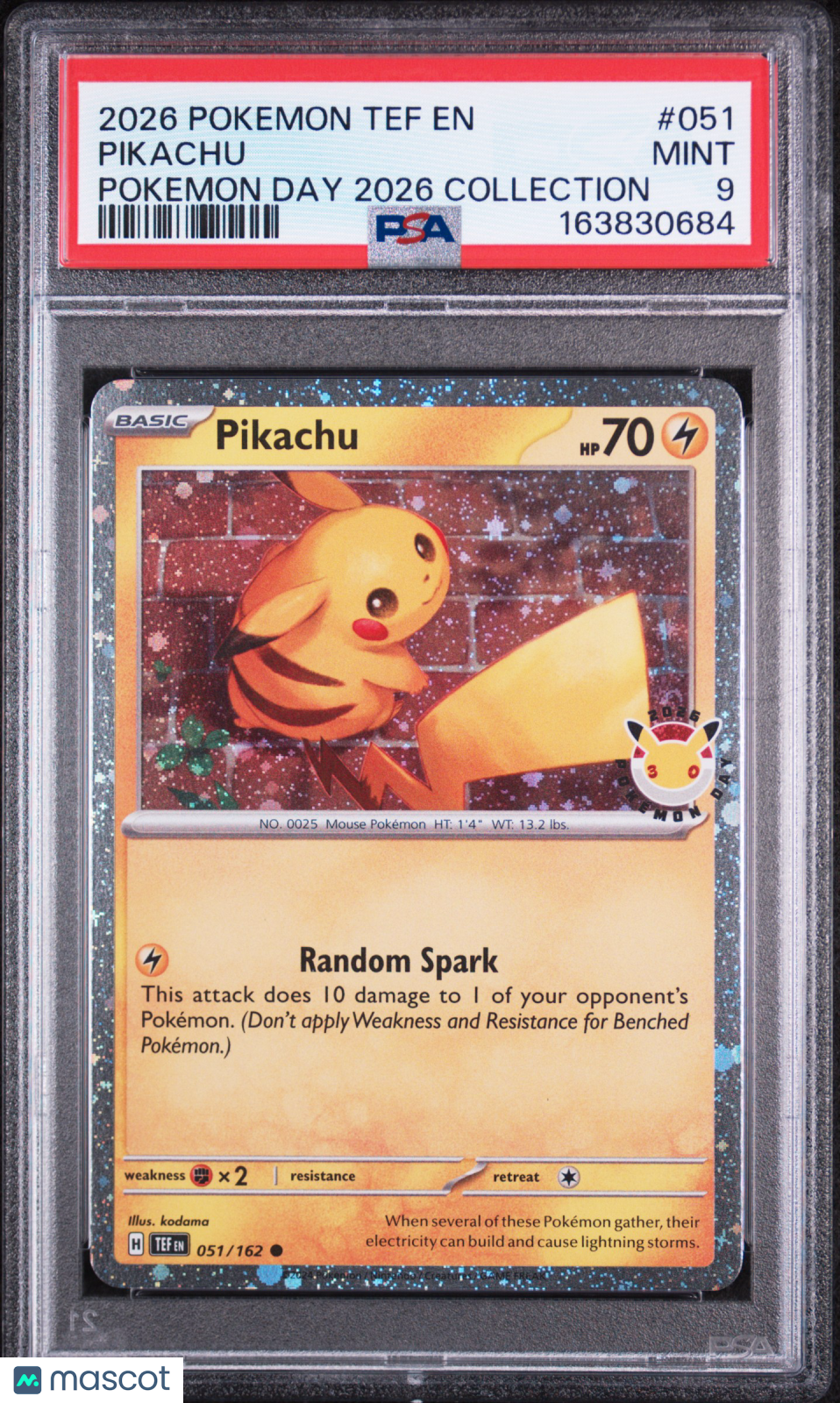 2026 Pokemon—Pikachu #051 Miscellaneous Cards & Products—Common PSA 9