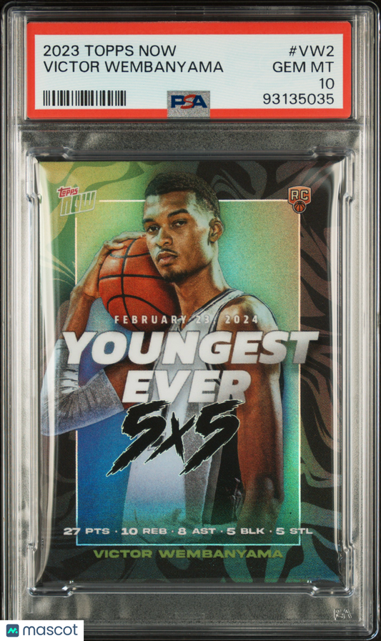 2023 Topps Now Basketball Victor Wembanyama #VW2 PSA 10 - Papa Joey's Collectibles