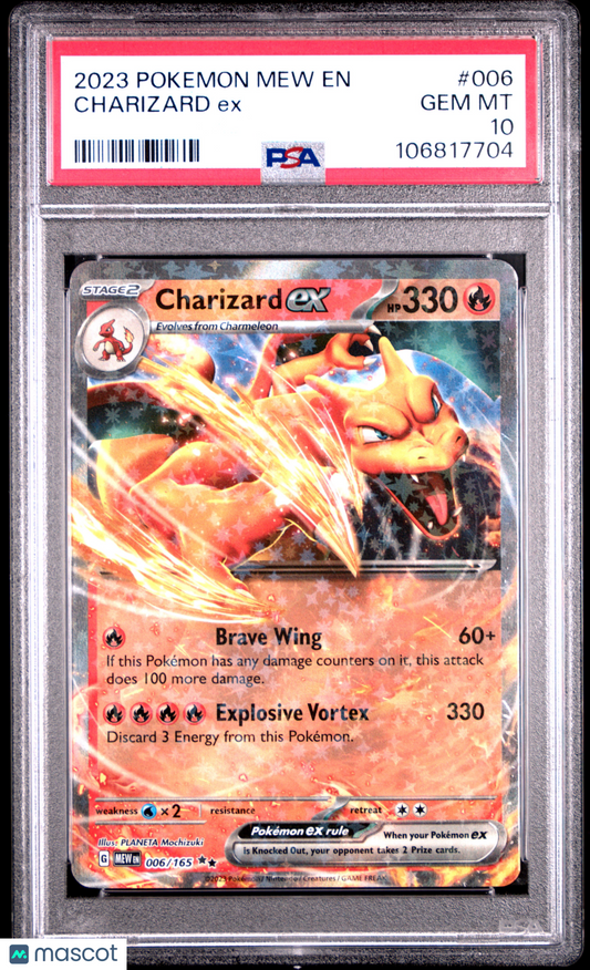 2023 Pokemon TCG Charizard EX 151 #006 PSA 10