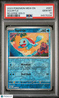 2023 —Squirtle #007 Pokemon 151—Common Reverse Holo PSA 10