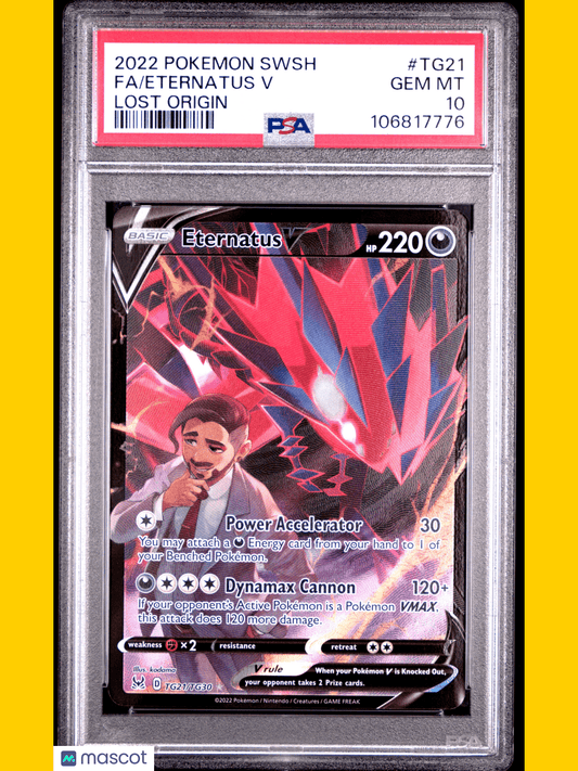 Pokemon TCG Eternatus V Fa 2022 Pokemon Sword & Shield Lost Origin  PSA 10