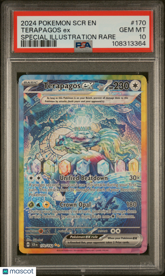 2024 Pokemon Terapagos EX Stellar Crown #170 SIR PSA 10