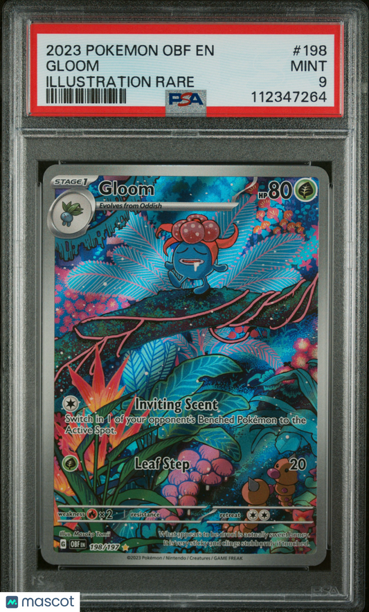 Gloom 2023 Pokemon Obf EN-Obsidian Flames #198 Illustration Rare PSA 9