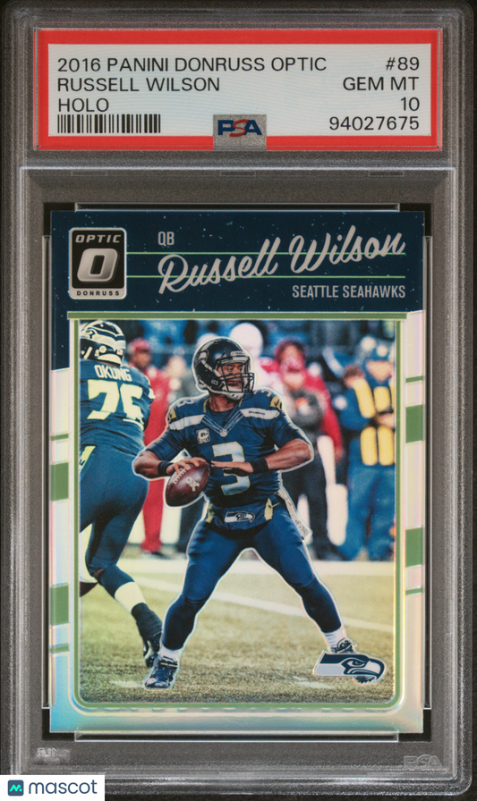 2016 Panini Donruss Optic Football Russell Wilson Holo #89 PSA 10