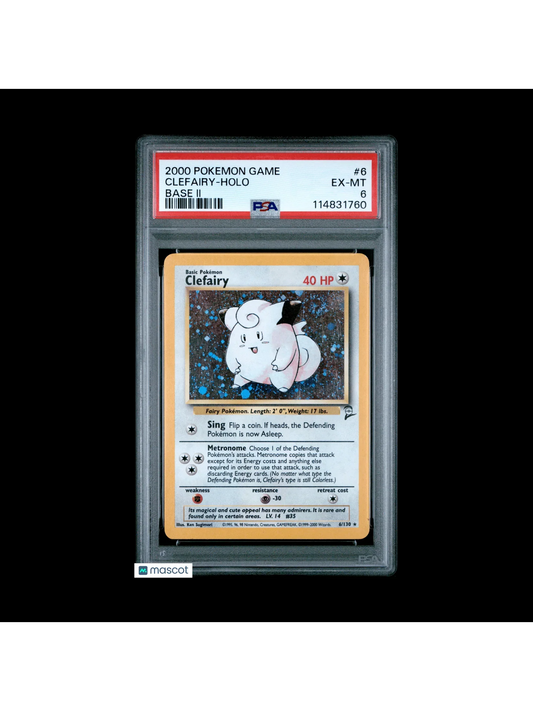 Clefairy 2000 Pokemon Game Base II #6 Base II PSA 6 - Papa Joey's Collectibles