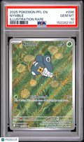 2025 Pokemon—Nymble #096/094 Phantasmal Flames—Illustration Rare Holo PSA 10