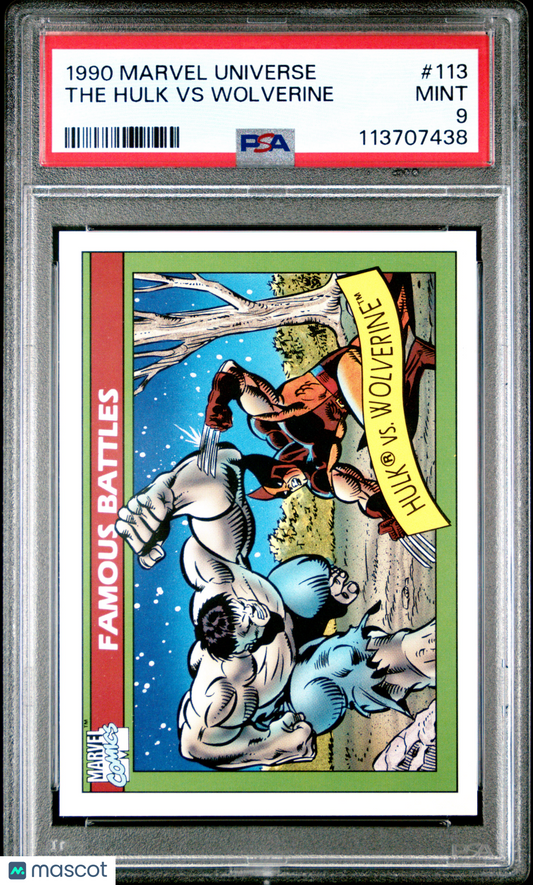 1990 Marvel Universe N/A The Hulk VS Wolverine #113 PSA 9