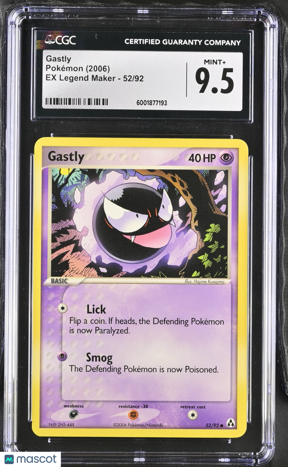 Gastly 2006 Pokémon EX Legend Maker #52/92 CGC 9.5