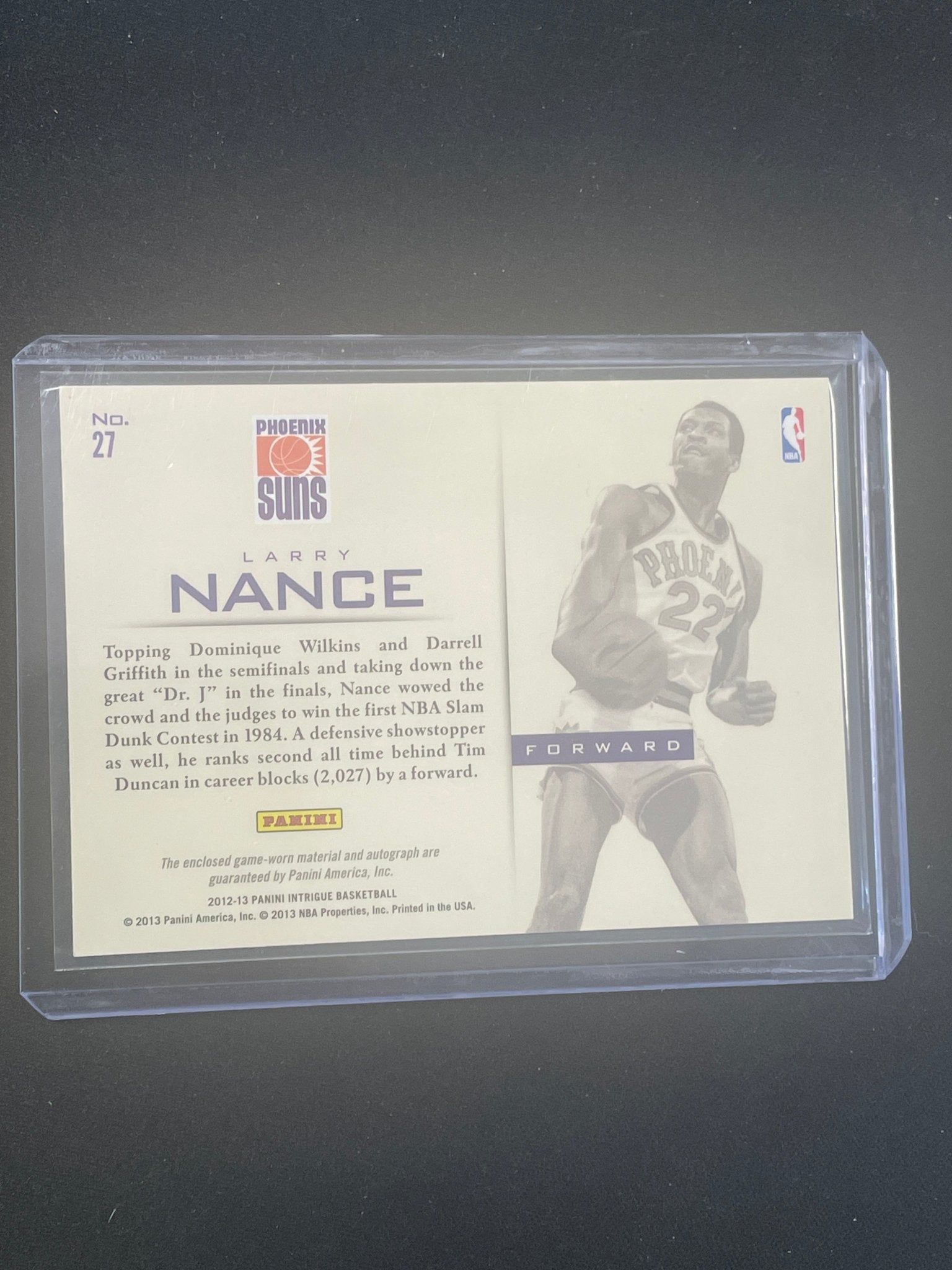 Intrigue Basketball Larry Nance Autograph Relic /199 #27