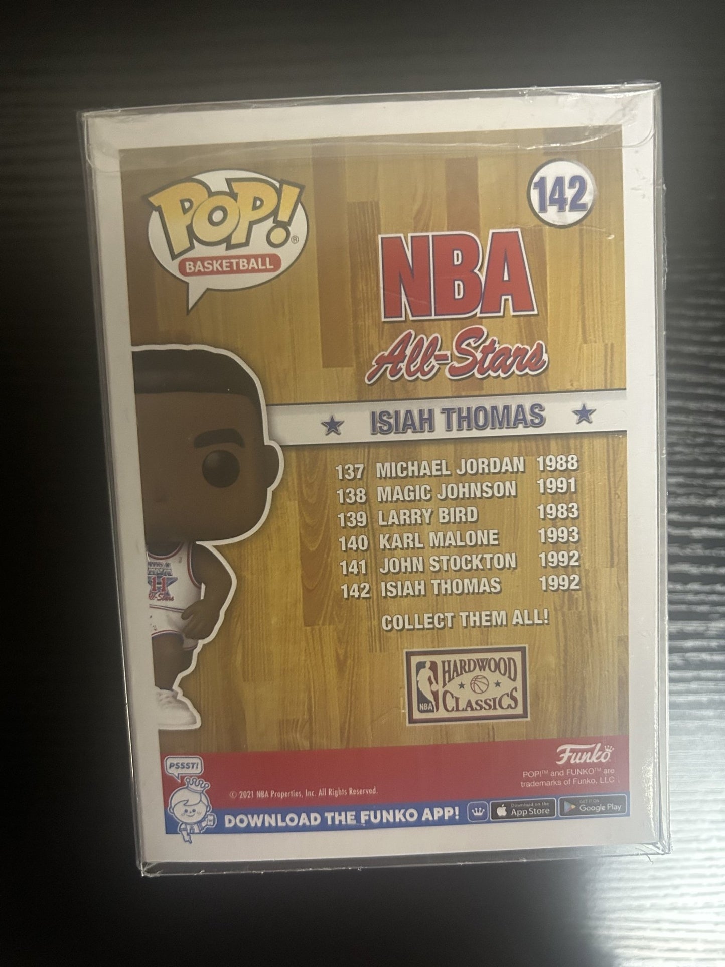 Isiah Thomas Detroit Pistons Signed Basketball Funko