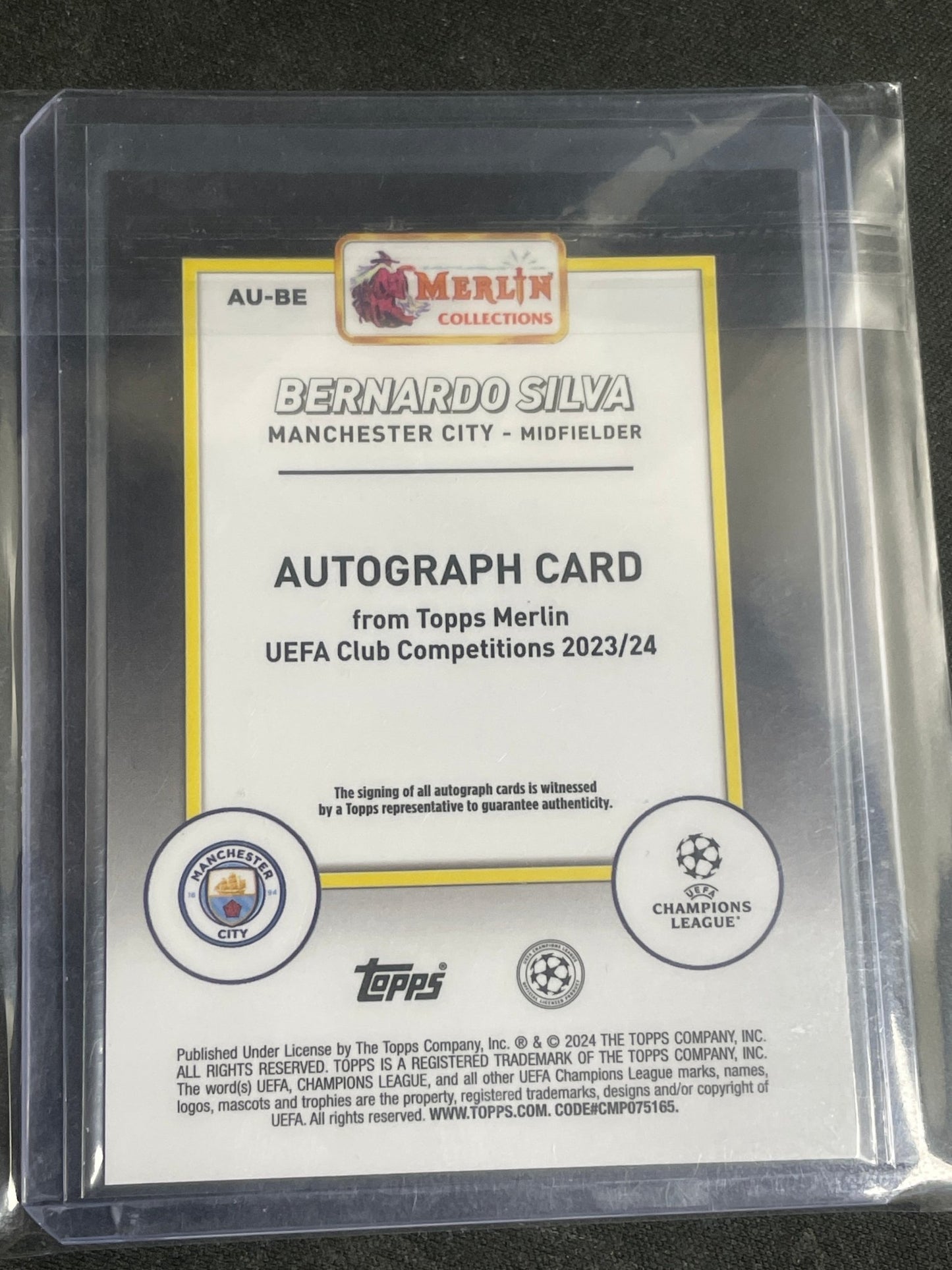 Merlin Soccer Bernardo Silva Autograph #AU-BE