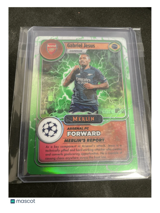 Merlin Soccer Gabriel Jesus Green #MG-23 - Papa Joey's Collectibles