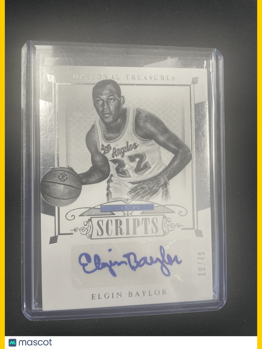 National Treasures Basketball Elgin Baylor Autograph /49 #SC-EB