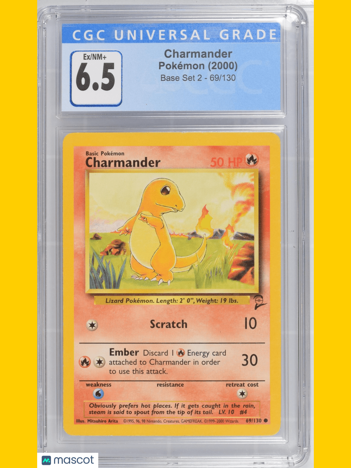 Pokémon Charmander #69/130 English CGC 6.5