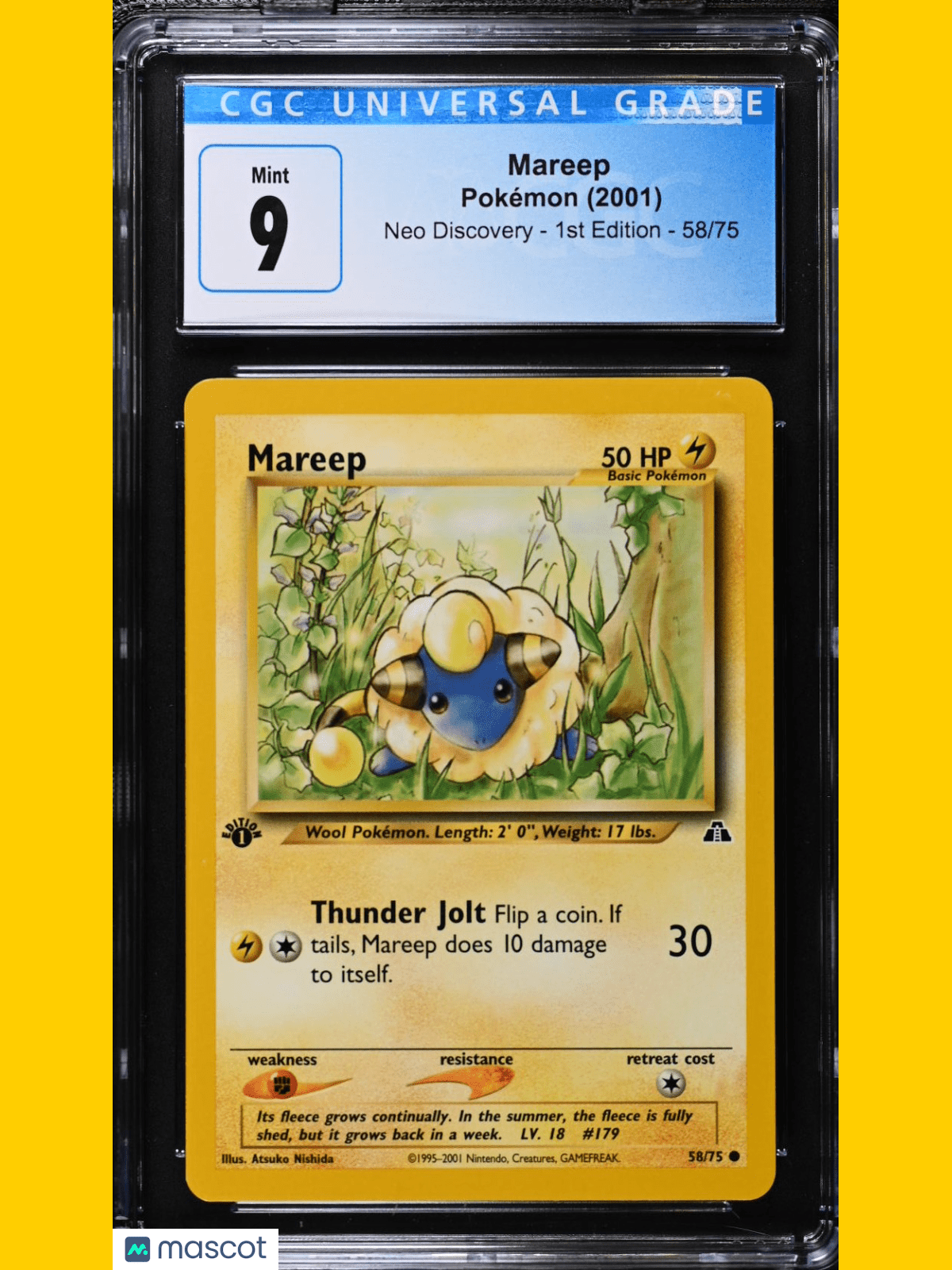 Pokémon Mareep #58/75 English CGC 9