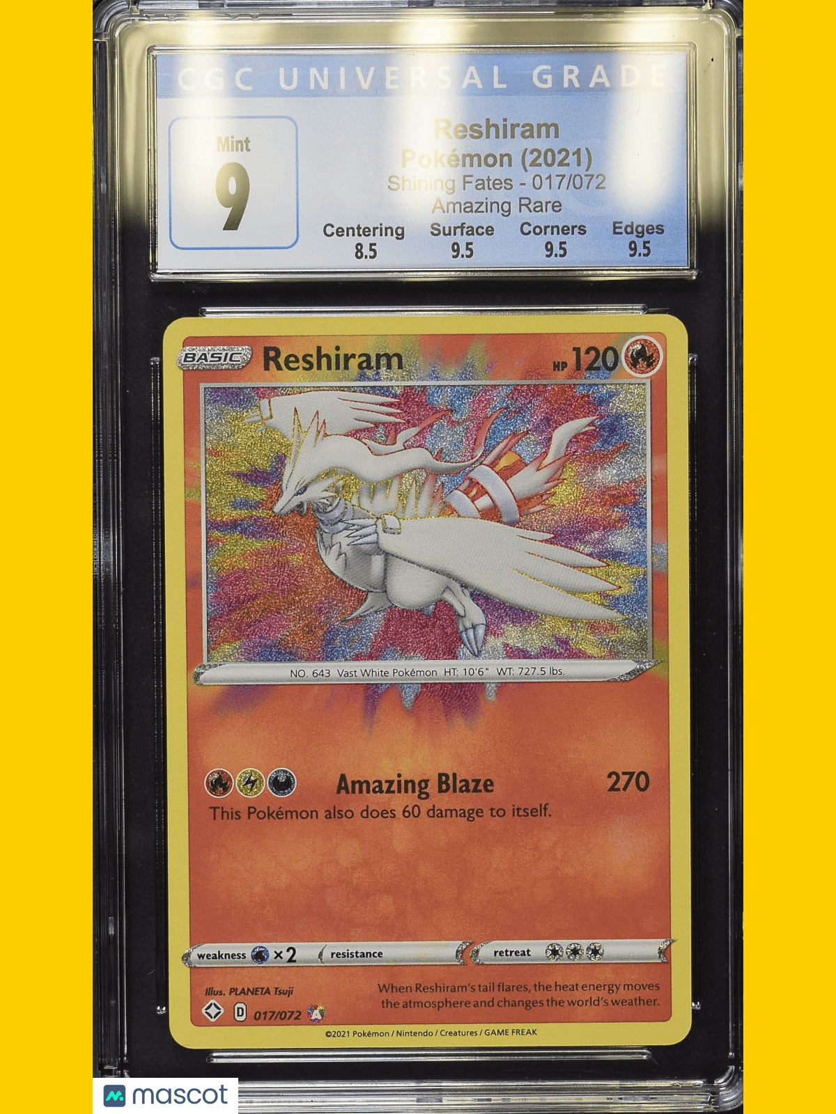 Pokémon Reshiram #017/072 English CGC 9