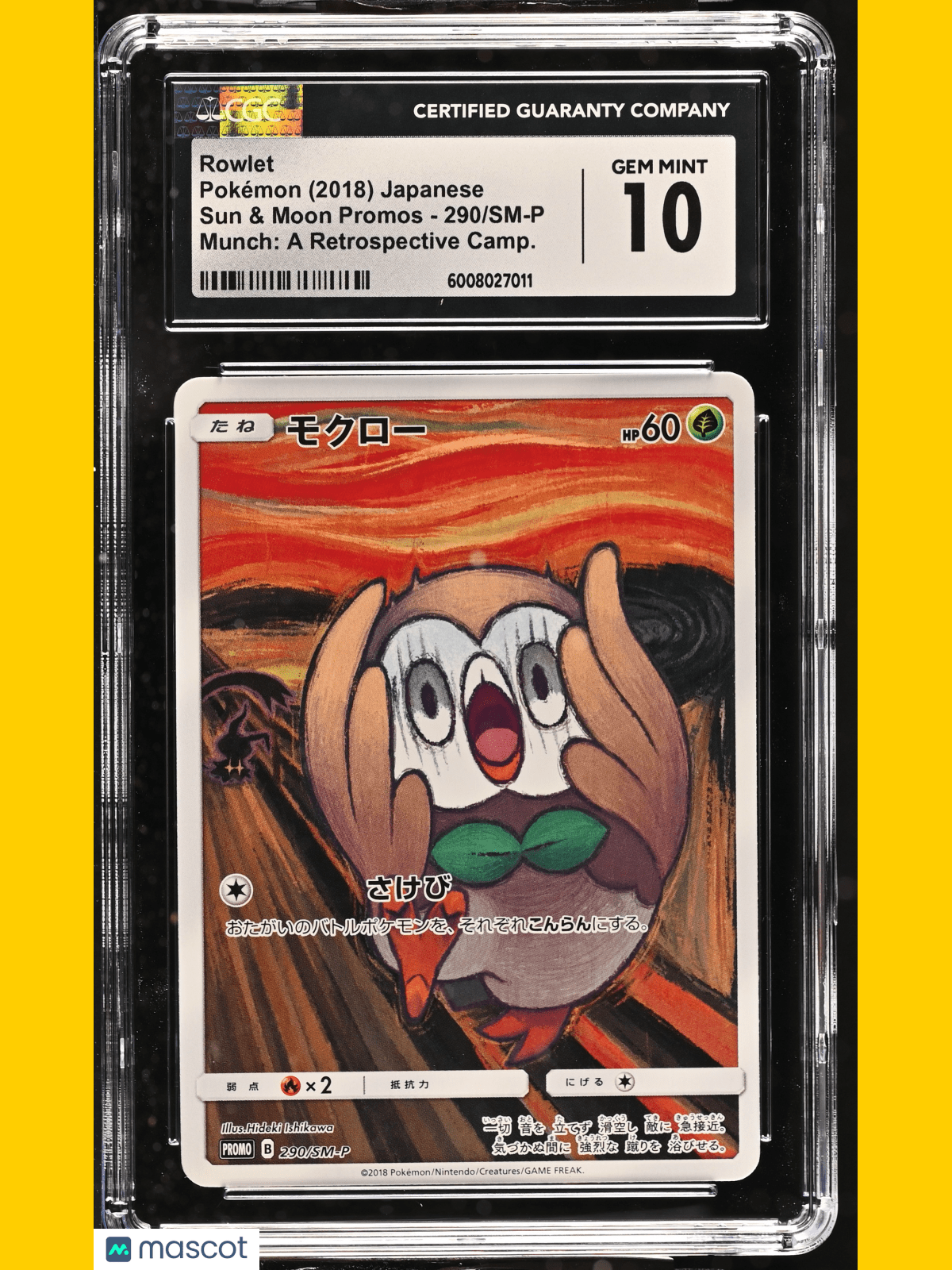 Pokémon Rowlet #290/SM-P Japanese CGC 10